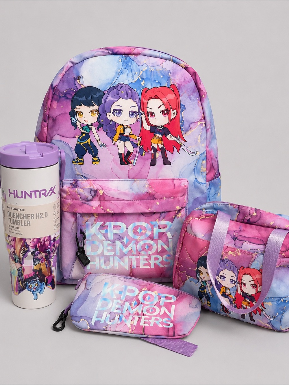 Back to School Deal! KPOP 3-Piece Marble Backpack Set + 30 oz KPOP Stanley